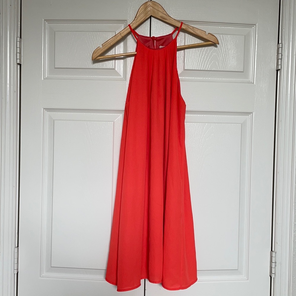Everly Halter Orange Dress S